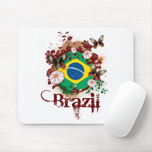 Tapis De Souris Papillon Brésil (Avec souris)