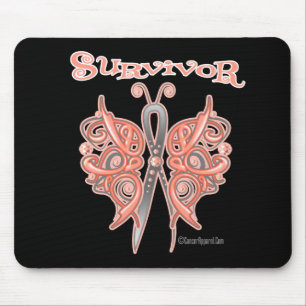 Tapis De Souris Papillon celtique de survivant - cancer du corps
