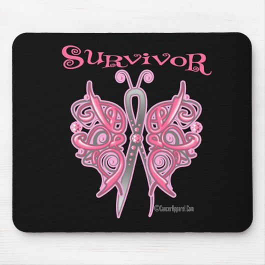 Tapis De Souris Papillon celtique survivant - Cancer du sein (Devant)