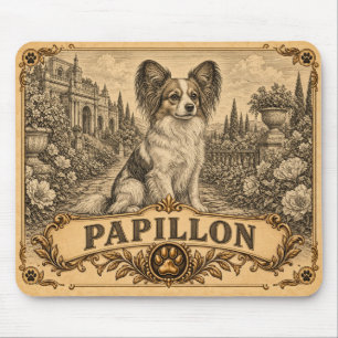 Tapis De Souris Papillon, Chien du Patrimoine Vintage