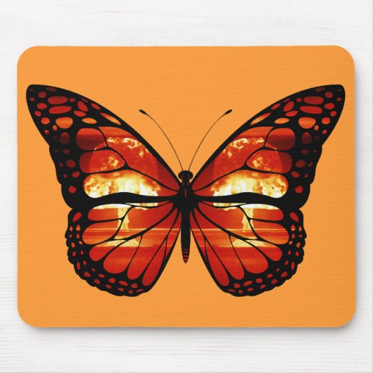 Tapis de souris papillon de champignon atomique (Devant)