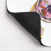 Tapis De Souris Papillon de conscience de cancer du sein (Coin)