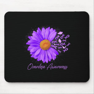 Tapis De Souris Papillon de marguerite violet sensibilisation à la