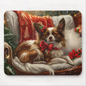 Tapis De Souris Papillon de Noël Festif (Devant)