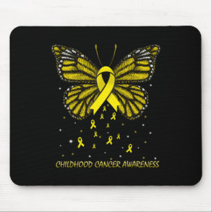 Tapis De Souris Papillon de sensibilisation au cancer chez l'enfan