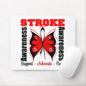 Tapis De Souris Papillon de sensibilisation aux AVC (Avec souris)