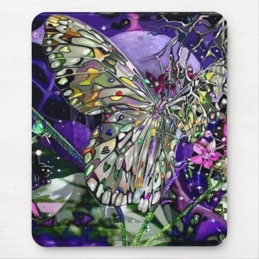 Tapis De Souris Papillon d'influence de la lune (Devant)