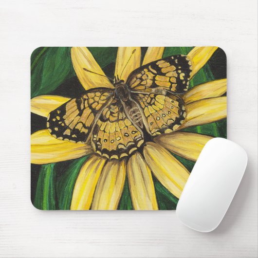 Tapis De Souris Papillon d'or Mousepad (Avec souris)