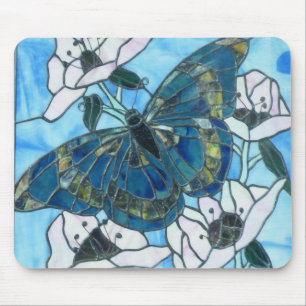 Tapis De Souris Papillon en verre souillé