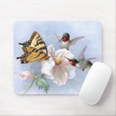 Tapis De Souris Papillon et colibris (Avec souris)