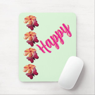 Tapis De Souris Papillon et fleur personnalisés et sur mesure 