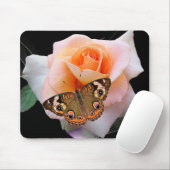 Tapis De Souris Papillon et Rose (Avec souris)