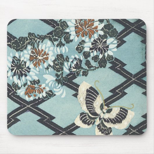 Tapis De Souris Papillon & Fleurs (Devant)