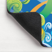 Tapis De Souris Papillon floral abstrait Mousepad (Coin)