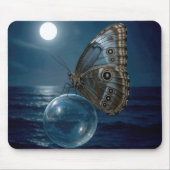 Tapis De Souris Papillon Flottant Sur une Bulle (Devant)