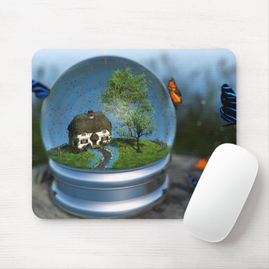 Tapis De Souris Papillon Globe Mousepad (Avec souris)