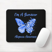 Tapis De Souris Papillon I'm A Survivor Alopecia Awareness 1 (Avec souris)