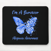 Tapis De Souris Papillon I'm A Survivor Alopecia Awareness 1 (Devant)