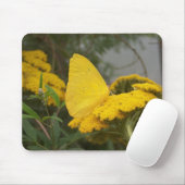 Tapis De Souris Papillon jaune Mousepad (Avec souris)