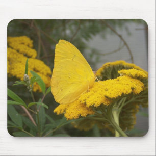 Tapis De Souris Papillon jaune Mousepad