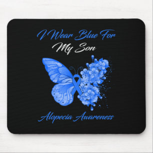 Tapis De Souris Papillon Je Porte Du Bleu Pour Mon Fils Sensibilis