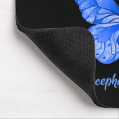 Tapis De Souris Papillon Je Porte Du Bleu Pour Mon Frère Hydrocéph (Coin)