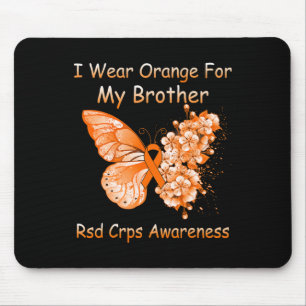 Tapis De Souris Papillon Je Porte Orange Pour Mon Frère Crps Rsd A
