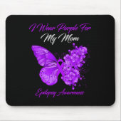 Tapis De Souris Papillon Je Porte Violet Pour Ma Mère Épilepsie (Devant)