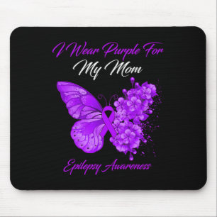 Tapis De Souris Papillon Je Porte Violet Pour Ma Mère Épilepsie