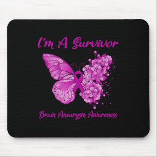 Tapis De Souris Papillon Je suis un survivant Cerveau Aneurie Sens