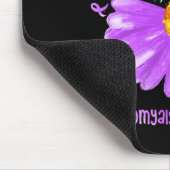 Tapis De Souris Papillon marguerrier violet ruban Fibromyalgie (Coin)