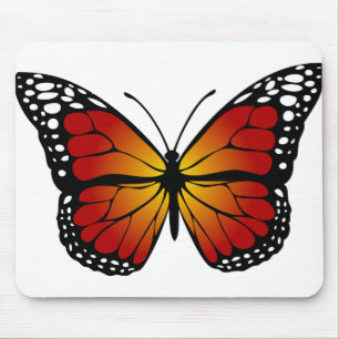Tapis De Souris Papillon Monarque Abstraite ligne artistique