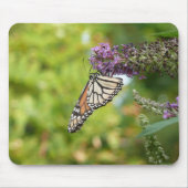 Tapis De Souris Papillon Monarque sur papillon pourpre Bush (Devant)