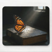 Tapis De Souris Papillon Monarque sur une Sainte Bible (Devant)