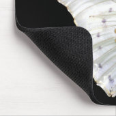 Tapis De Souris Papillon Morpho blanc sur feuille (Coin)