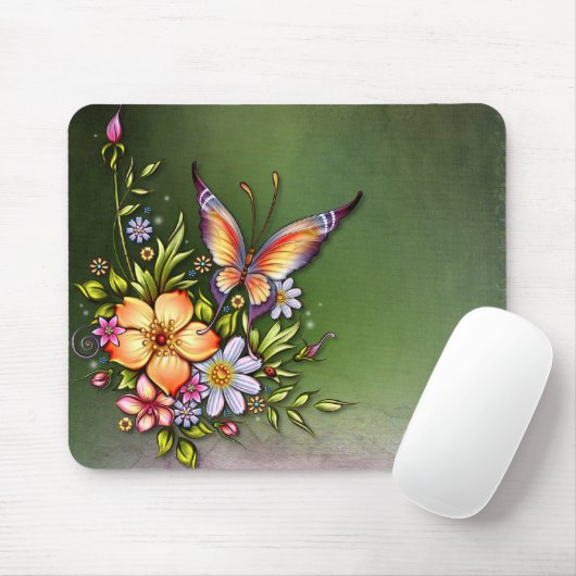 Tapis De Souris Papillon mousepad (Avec souris)