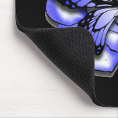 Tapis De Souris Papillon Mousepad de rose de pourpre (Coin)