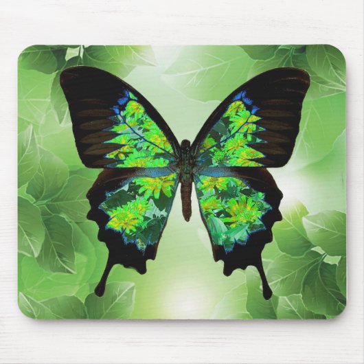 Tapis De Souris Papillon Mousepad vert (Devant)