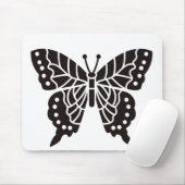 Tapis De Souris Papillon noir et blanc (Avec souris)
