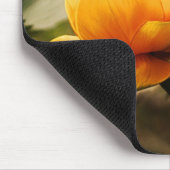 Tapis De Souris Papillon orange et fleurs (Coin)