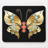 Tapis De Souris Papillon orné d'or (Devant)