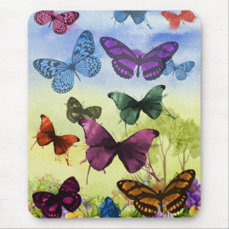 Tapis De Souris Papillon papillon vintage Ancien art d'illustratio