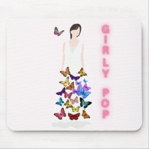Tapis de souris papillon pop girly