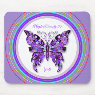 Tapis De Souris Papillon pourpre 31 Pad souris