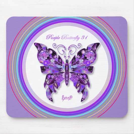 Tapis De Souris Papillon pourpre 31 Pad souris (Devant)