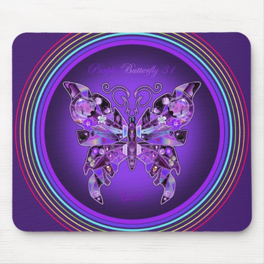 Tapis De Souris Papillon pourpre 31 Pad souris (Devant)