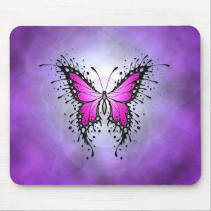 Tapis De Souris Papillon pourpre d'éclaboussure