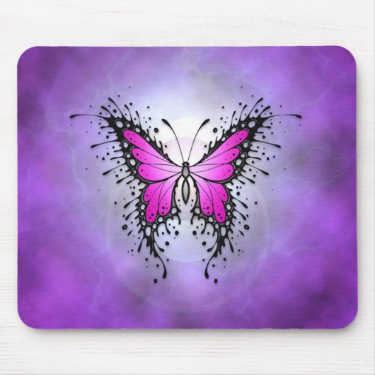 Tapis De Souris Papillon pourpre d'éclaboussure (Devant)