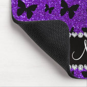 Tapis De Souris Papillon pourpre personnalisé de parties (Coin)