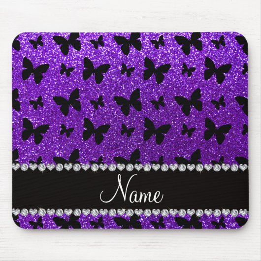 Tapis De Souris Papillon pourpre personnalisé de parties (Devant)